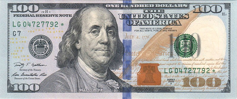 Benjamin Franklin - billet de 100$
