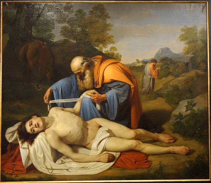 Le bon Samaritain par Luigi Sciallero (1854)