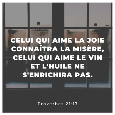Proverbes 21:17