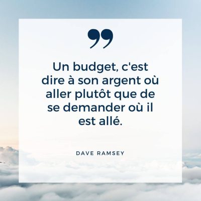 Citation Dave ramsey budget